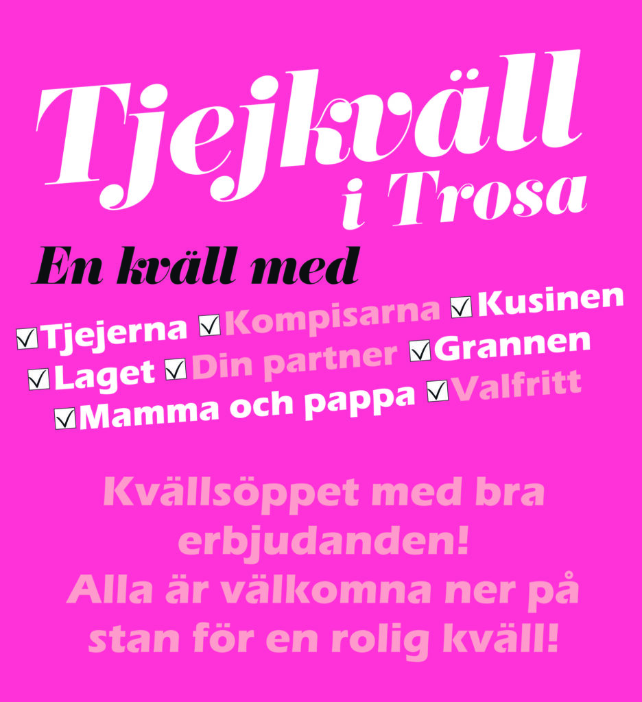 Tjejkväll affisch