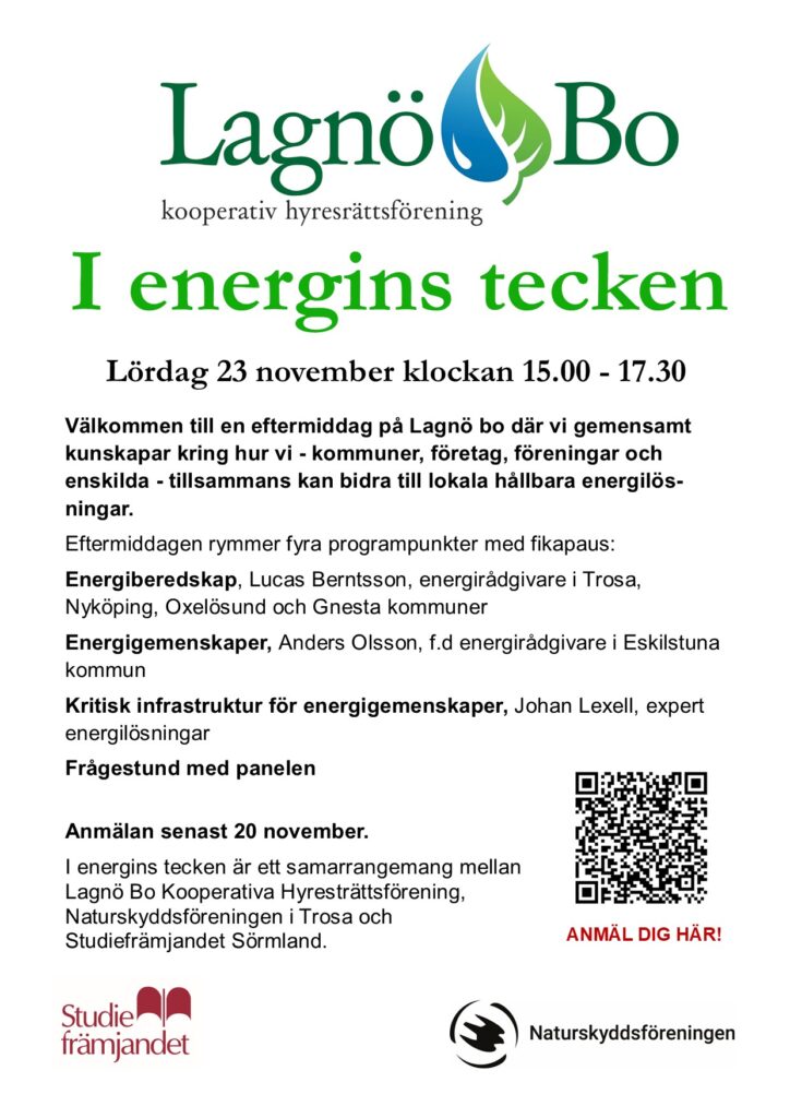 Information om ett möte kring energi