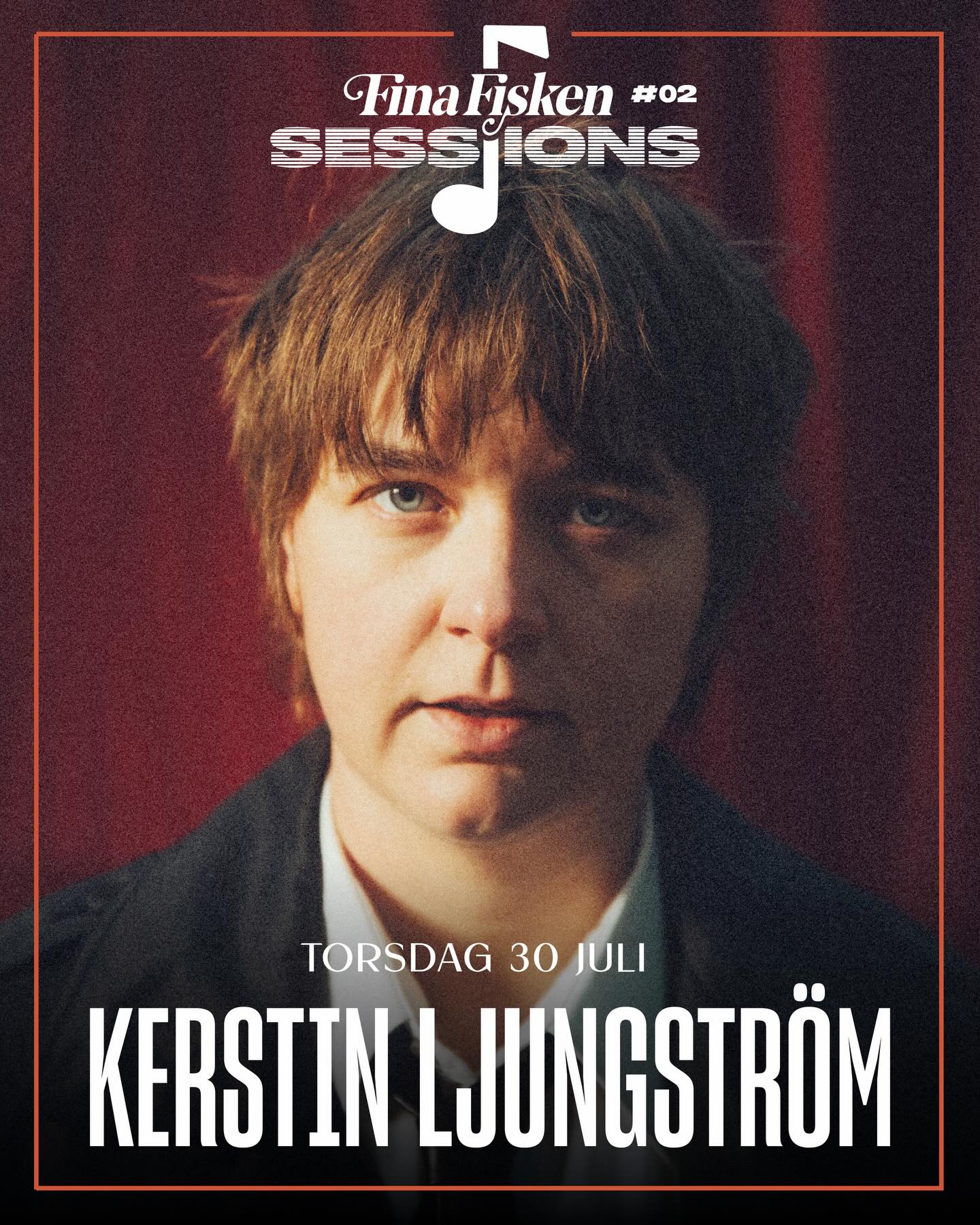 Kvinna tittar rakt fram