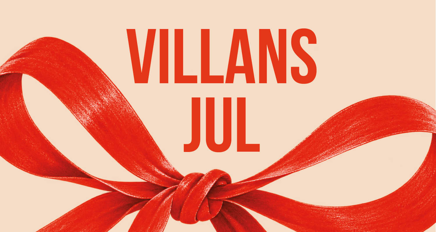 Rosett och texten Villans jul